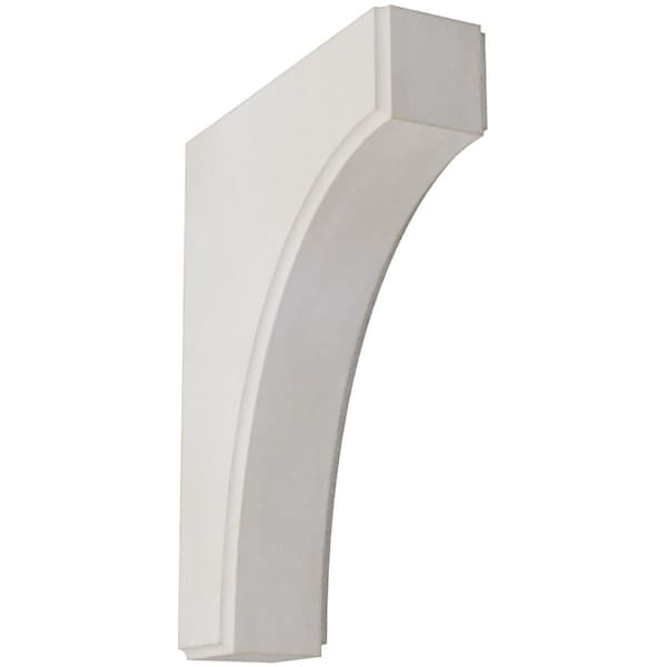 Ekena Millwork 1 3/4"W x 6"D x 8"H Clarksville Wood Vintage Decor Bracket, Chalk Dust White BKTWD02X06X08CVWH - main